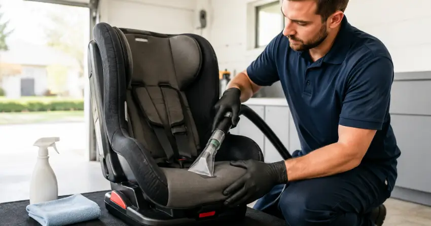 car seat cleaning professional safe baby-friendly process in Spence, Winnipeg