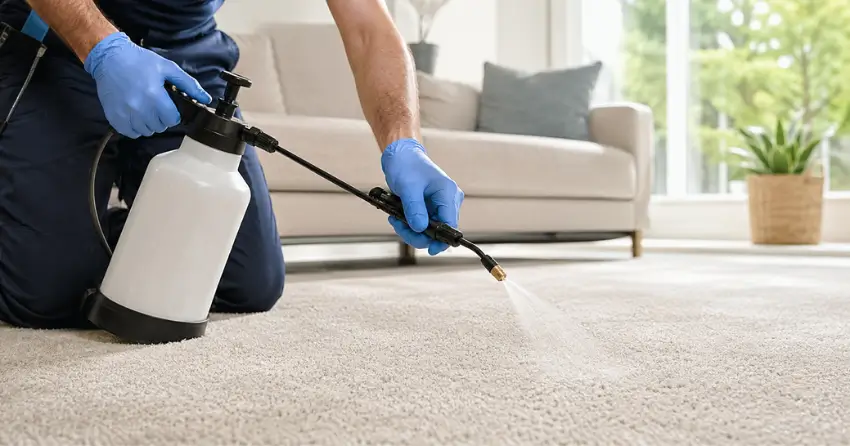 carpet protector application being applied in Winnipeg