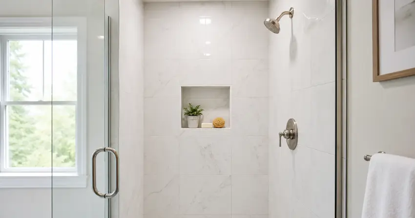 clean shower wall after professional treatment in Dufferin, Winnipeg