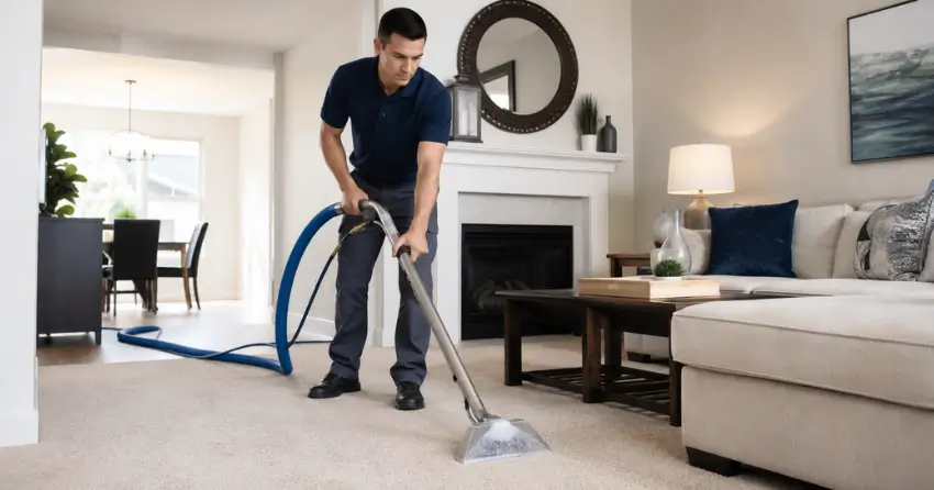 Steam Carpet Cleaning Colony, Winnipeg extraction equipment in use